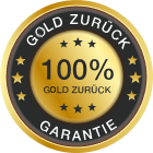 100% Gold zurück Garantie Siegel